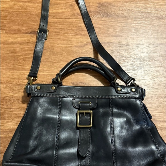 Fossil Black Leather Shoulder Bag